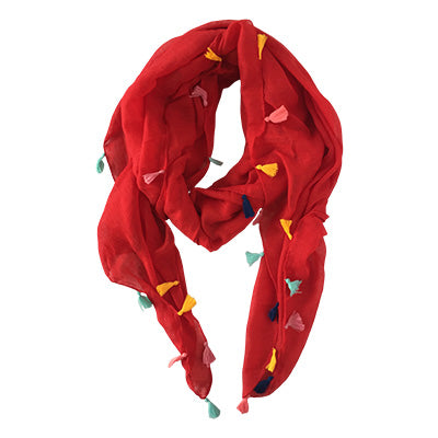 Scarf with Mini Tassels