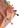 Blush Scarf with mini coloured tassels