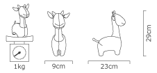 Zuny Ida the Giraffe Bookend Dimensions