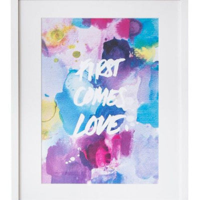First Comes Love Watercolour Print