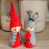 Scandi Wooden and Felt Angels Christmas Decoration - Ruddy Red Cheeks