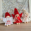 Scandi Wooden and Felt Christmas Angels with Knitted Hat