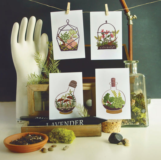 Quill & Fox Postcards - Terrarium Postcard Set